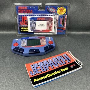 1990s Tiger Jeopardy Handheld Game + Sealed Cartridge 2 & Answer Book SEE VIDEO